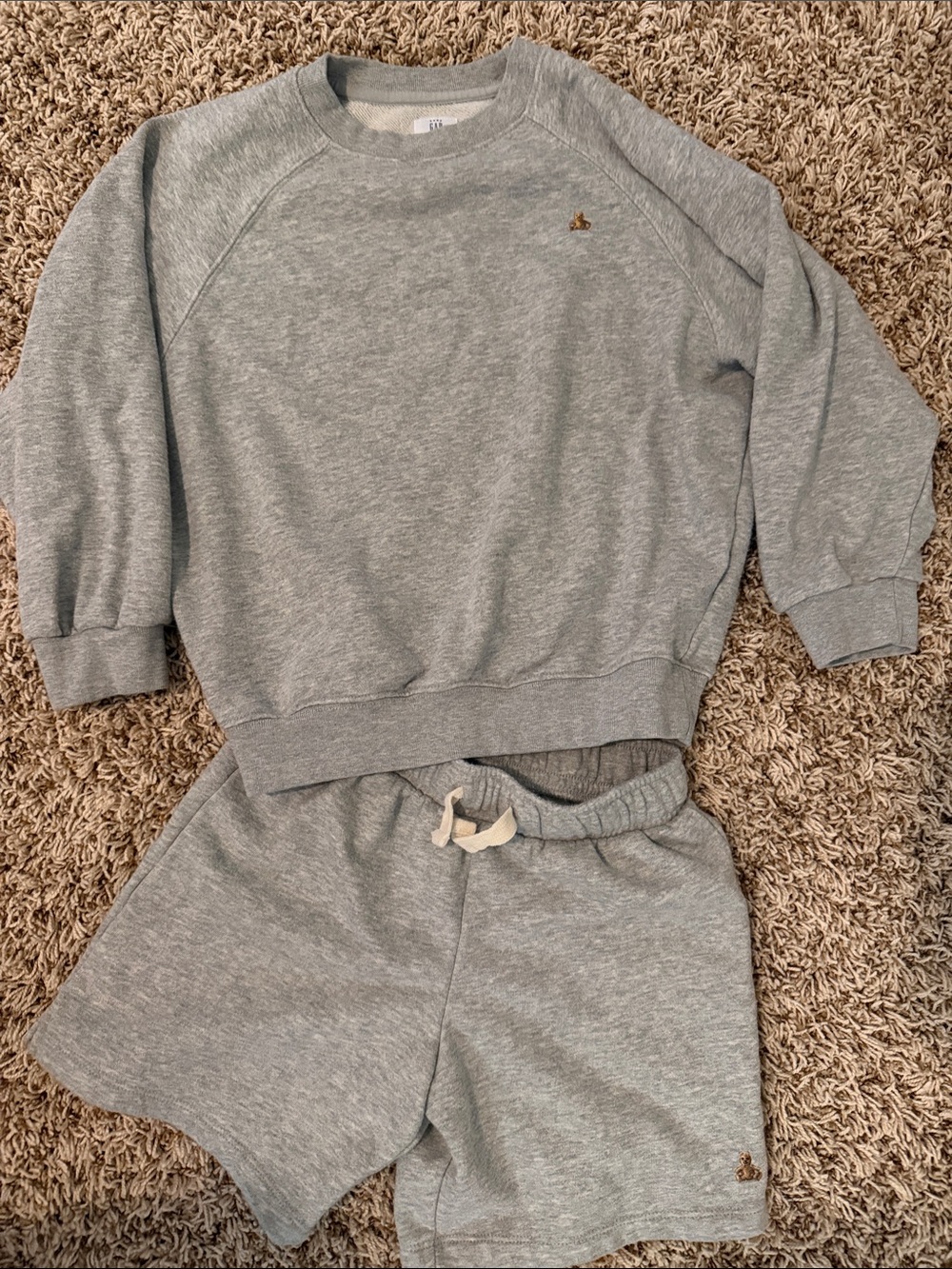 GAP Kids Heather Gray Sweatshirt and Shorts Set